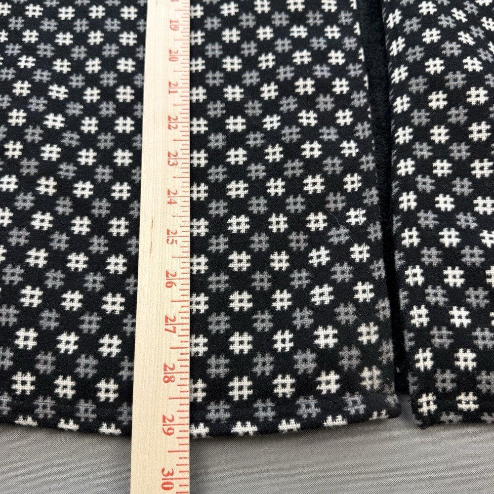 NWT Adrienne Vittadini Black White Faux Fur Trim Kimono‎ Poncho One Size ($112) - Picture 10 of 14
